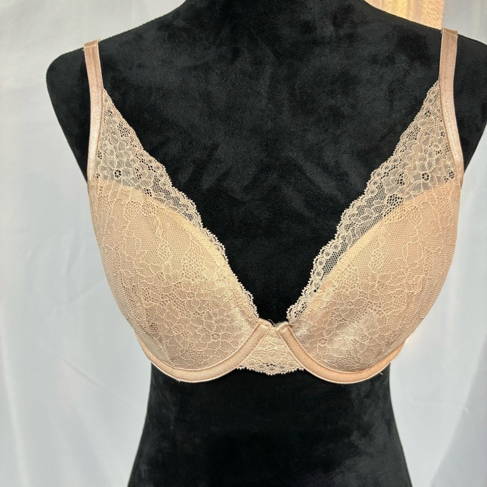 SOMA Lightest Lift Lace Plunge Underwire Bra Size 34C